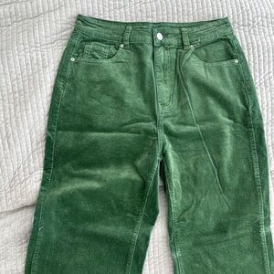 SHEIN Green Straight Leg Jeans with Classic Design